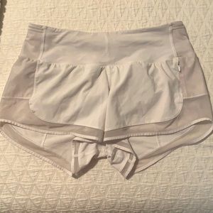 White Lululemon shorts